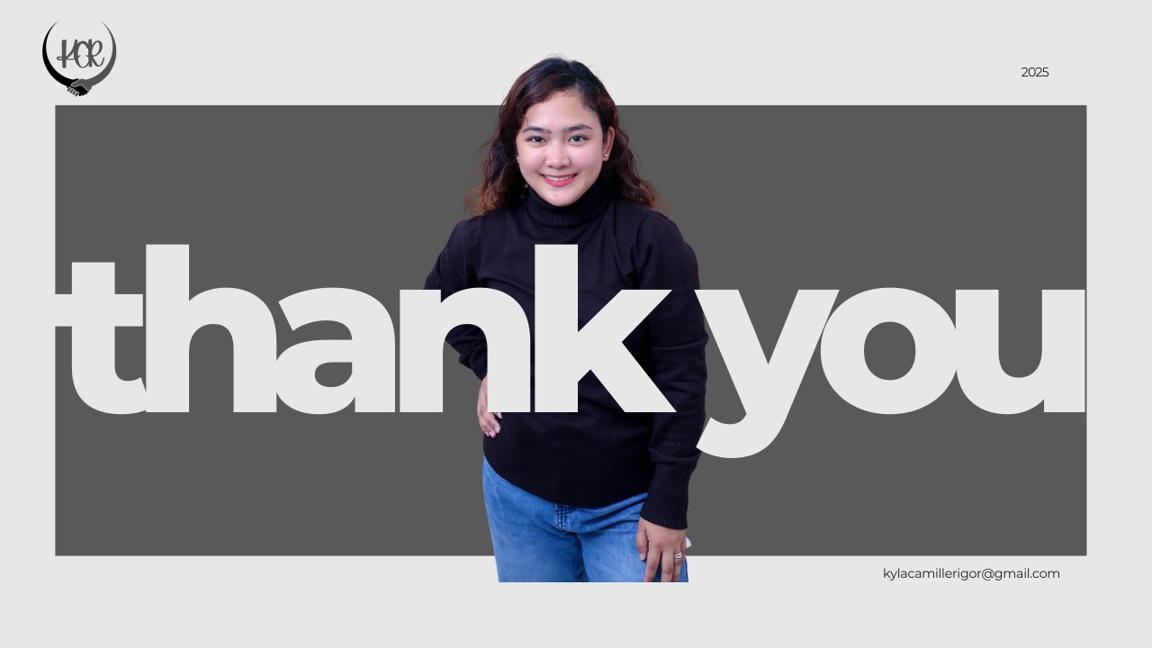 Thank you slide with portrait