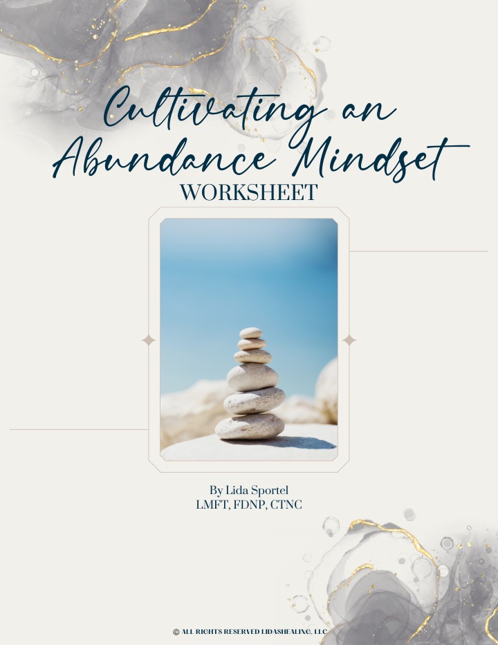 Worksheet cover with a stacked-stone photo and script title