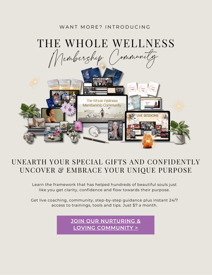 Closing page promoting the Whole Wellness Membership Community